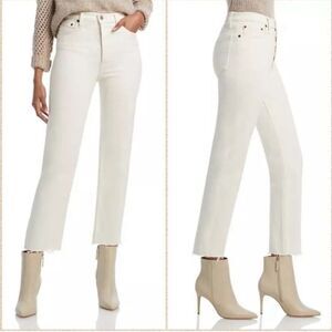 RE/DONE Stove Pipe 28” Vintage White Raw Hem